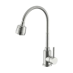 Смеситель Splenka S201.47.05 для кухни с гибким изливом сатин