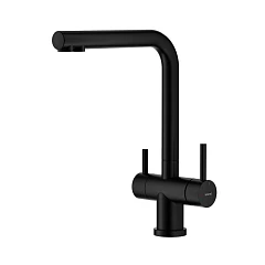 Смеситель Splenka S70.61.06 для кухни с функцией подключения фильтра черный матовый