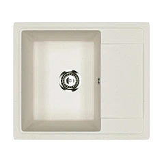 Кухонная мойка Uperwood ECON UPD-201 57,5х49,5 белая матовая