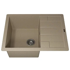 Кухонная мойка Uperwood Quartz UPD-03 65х51 бежевая матовая