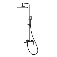 Душевая стойка Splenka S02.24.06 с изливом черная матовая