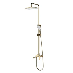 Душевая стойка Splenka S31.24.03 с изливом золотой сатин