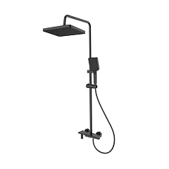 Душевая стойка Splenka S52.24.06 с изливом черная матовая