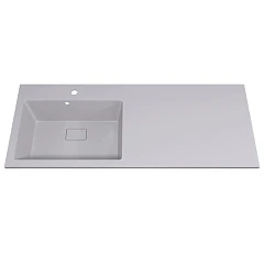 Полувстраиваемая раковина Uperwood Cosmos Quartz 120*48 L для установки над стиральной машиной, жасмин