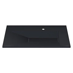 Мебельная раковина Uperwood Lotus Quartz 80 черная матовая, космос (приобретается в комплекте с тумбой)