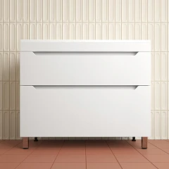 Тумба под раковину Style Line Остин 100 напольная белая матовая