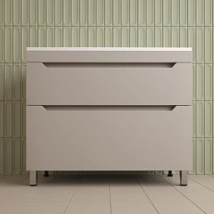 Тумба под раковину Style Line Остин 100 напольная крем