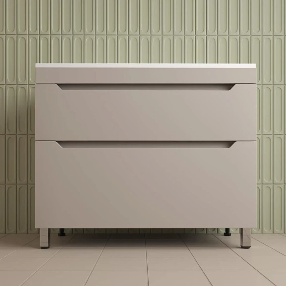 Тумба под раковину Style Line Остин 100 напольная крем