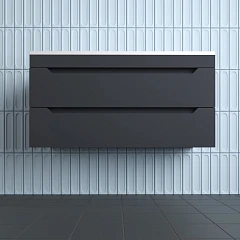 Тумба под раковину Style Line Остин 100 подвесная графит