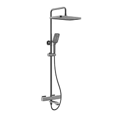 Душевая стойка Raglo R01.26.09 с термостатом и изливом графит