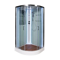 Душевая кабина AvaCan A01 100х100х220 с LED-подсветкой с кнопкой