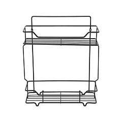 Полка Milardo Grid GRICS2BM44 двухъярусная черная матовая