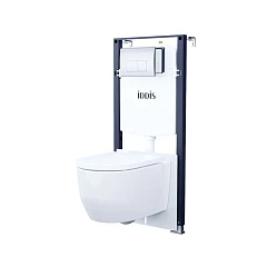 Комплект инсталляции Iddis Basic клавиша смыва глянцевый хром OPH10G0i77 унитаз AIGRDSEi25