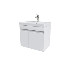 Тумба с раковиной Iddis Zodiac 60 белая матовая подвесная