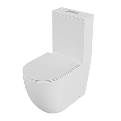 Унитаз-компакт Grossman GR-4494MSQ 36*64 Tornado безободковый, белый матовый с крышкой-сиденьем микролифт Slim