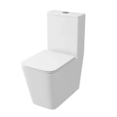 Унитаз-компакт Grossman GR-4418MSQ 36,5*61 Tornado безободковый, белый матовый с крышкой-сиденьем микролифт Slim