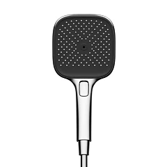 Душевая лейка Sancos Nok square SC6002CH-B 3 режима хром/черный матовый