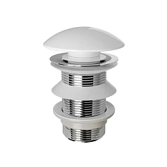 Донный клапан Aqueduto Ralo RAL0110 Click-clack без перелива белый глянцевый