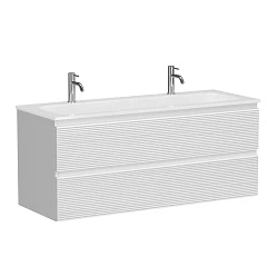 Тумба с раковиной Sancos Folk 120 Bianco (два отверстия под смеситель)