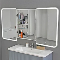 Зеркало-шкаф Alavann Cosmetic Light 100 поворотное зеркало с приближением