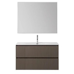 Комплект мебели BelBagno Uno 100 бежевый матовый с двумя ящиками