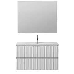 Комплект мебели BelBagno Uno 100 Bianco Opaco с двумя ящиками