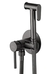 Гигиенический душ со смесителем WONZON & WOGHAND WW-88829902-BGM скрытый монтаж вороненая сталь