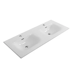 Мебельная раковина BelBagno Uno BB-8099-120-2 121*46 двойная (приобретается в комплекте с тумбой)