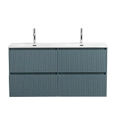 Тумба под раковину BelBagno Uno 120 голубая матовая с четырьмя ящиками