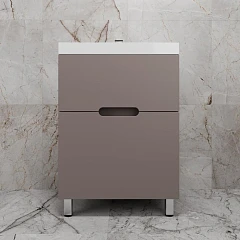 Тумба под раковину Style Line Матис 60 напольная тауп темный