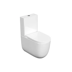 Унитаз-компакт Aquatek Optima Plus 35,5*62 безободковый Торнадо с крышкой-сиденьем микролифт Slim