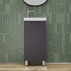 Тумба с раковиной Style Line Соло 40 L/R графит нубук