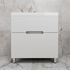 Тумба с раковиной Style Line Матис 80 напольная белая матовая