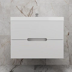 Тумба с раковиной Style Line Матис 80 белая матовая