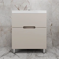 Тумба с раковиной Style Line Матис 70 напольная крем