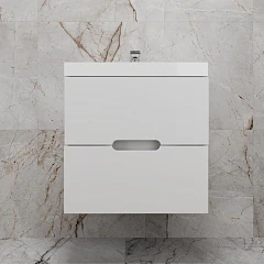 Тумба с раковиной Style Line Матис 60 белая матовая