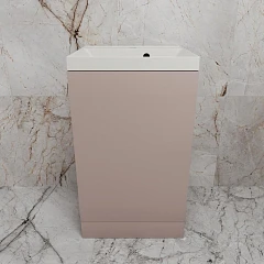 Тумба с раковиной Style Line Моно 50 L/R санд пудровый (раковина Asti 50*45 жасмин)