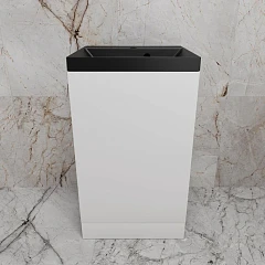 Тумба с раковиной Style Line Моно 50 L/R белый софт (раковина Asti 50*45 антрацит)