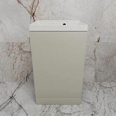 Тумба с раковиной Style Line Моно 50 L/R санд серая галька (раковина Asti 50*45 жасмин)