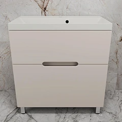 Тумба с раковиной Style Line Матис 80 напольная крем (раковина Asti 80*45 жасмин)