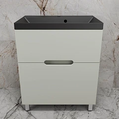 Тумба с раковиной Style Line Матис 70 напольная олива (раковина Asti 70*45 антрацит)