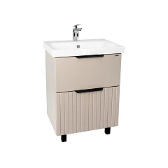 Тумба с раковиной Viant Сицилия VSIC50MDCAP-T2Y 50 напольная капучино (раковина Moduo 50)