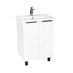 Тумба с раковиной Viant Берлин VBER60MDBEL-T2ST 60 напольная белая (раковина Moduo 60)
