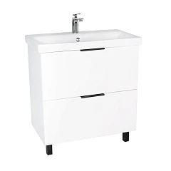 Тумба с раковиной Viant Берлин VBER80MDBEL-T2Y 80 напольная белая (раковина Moduo 80)