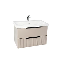 Тумба с раковиной Viant Сицилия VSIC80MDCAP-T2YP 80 подвесная капучино (раковина Moduo 80)