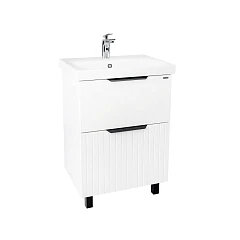 Тумба с раковиной Viant Сицилия VSIC50MDBEL-T2Y 50 напольная белая матовая (раковина Moduo 50)