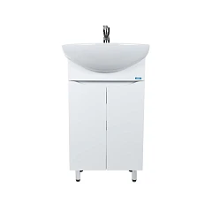 Тумба с раковиной Viant Рим VRIM50BA-T2ST 50 белый глянец (раковина Балтика 50)