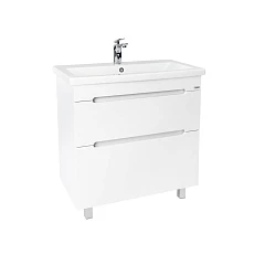 Тумба с раковиной Viant Марсель VMAR80CO-T2Y 80 напольная белый глянец (раковина Como 80)