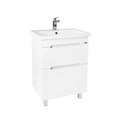 Тумба с раковиной Viant Марсель VMAR60CO-T2Y 60 напольная белый глянец (раковина Como 60)