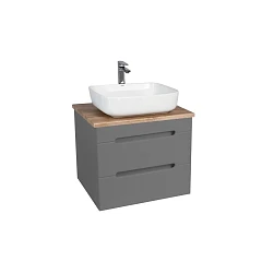 Тумба под раковину Viant Марсель VMAR57NG-T2YP 60 подвесная графит со столешницей